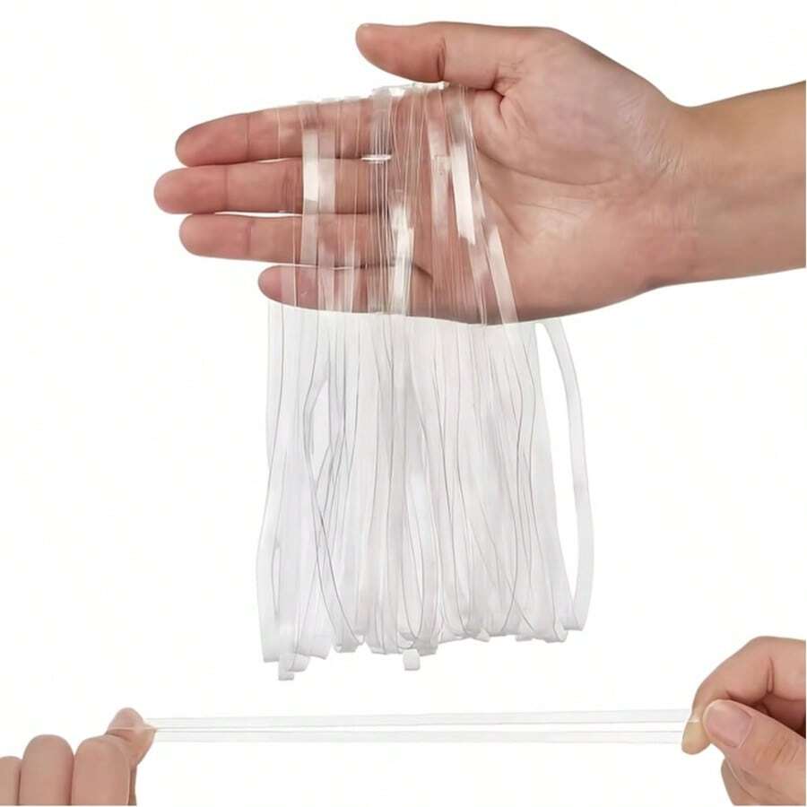 Large Clear Transparent TPU Rubber Binding Band Elastic Rubber Wrapping Bands For Balloon Arches Books Cameras Art Cooking Wrapping Exercise Bag Wraps Arts Crafts - 50pcs - View 1