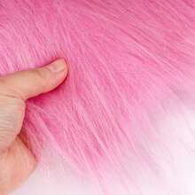 1pc Long Pile Faux Fur Fabric, Fluffy Plush Material, Multiple Colors Available, DIY Sewing And Home Party Decoration - Multicolor - View 6