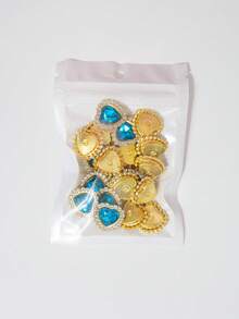 20/35/60/95pcs/Bag Mixed Color, Solid Color Heart-Shaped Rhinestone Decor With Gold Base, Suitable For Phone Cases, Bags, Shoes, Clothing Accessories And Jewelry Making DIY Crafts, Multiple Colors Available - Heart-shaped Diamond - View 34