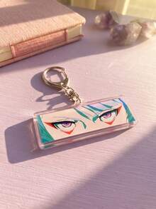 1pc/4pcs Cyberpunk Themed Acrylic Keychains, Featuring Anime Character Close-Ups And High Saturation Aesthetic Design, Fashionable Bag Charms, Suitable For Back To School, Gift For Anime Fans, Exquisite Collection, All Season - Multicolor - View 7