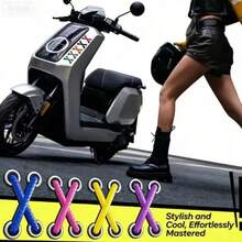 1pc Motorcycle Decals 3D Design Decorative Sticker Vinyl Sticker Funny Cross Shoelaces Funny Shoelace Stickers Car Decals - Car Motorcycle Sticker - View 5