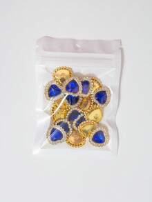 20/35/60/95pcs/Bag Mixed Color, Solid Color Heart-Shaped Rhinestone Decor With Gold Base, Suitable For Phone Cases, Bags, Shoes, Clothing Accessories And Jewelry Making DIY Crafts, Multiple Colors Available - Heart-shaped Diamond - View 49