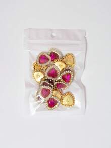 20/35/60/95pcs/Bag Mixed Color, Solid Color Heart-Shaped Rhinestone Decor With Gold Base, Suitable For Phone Cases, Bags, Shoes, Clothing Accessories And Jewelry Making DIY Crafts, Multiple Colors Available - Heart-shaped Diamond - View 28