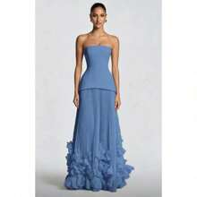 Women Formal & Evening Dresses - Gray Blue - View 3