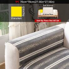 1Pc Anti-Scratch Striped Sofa Pad, Textured Woven Couch Cover, Pet-Friendly Non Slip Sofa Protector For Home Decor - Multicolor - View 22