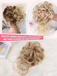 Disheveled Bun Hairstyle, Various Color Elastic Hair Clips, Suitable For Women, Applicable For Halloween, Music Festivals, And Daily Outings - Multicolor - View 4