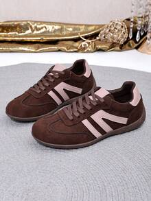 Hidkat Sepatu Sneakers Wanita Musim Panas 2025 Model Baru, Tipis, Kasual, Datar, Sol Lembut, Kombinasi Warna - 60901 Cokelat Kopi - View 8