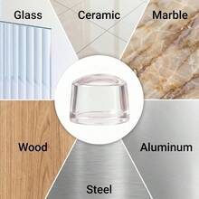 5pcs Self-Adhesive Door Stopper, Rubber Wall Buffer Pad, Floor Mounted Door Stopper, Anti-Collision Wall Protector, Suitable For Shower Room Indoor Door, Prevent Wall Damage - 5pcs - View 10
