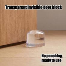 5pcs Self-Adhesive Door Stopper, Rubber Wall Buffer Pad, Floor Mounted Door Stopper, Anti-Collision Wall Protector, Suitable For Shower Room Indoor Door, Prevent Wall Damage - 5pcs - View 3