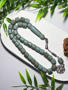 33-Bead Ramadan Prayer Beads Bracelet, Cylindrical Single Tassel Prayer Beads, Universal Ramadan Prayer Beads, Portable Religious Bracelet - Multicolor - View 3