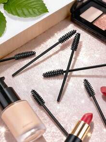 200pcs Disposable Mascara Wands, Spoolie Eyelash Brush, Eyebrow Brush & Brow Comb With Storage Case, Lash Extension & Eyebrow Grooming Makeup Applicators - Multicolor - View 6