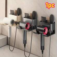 1pc Wall Mounted Hair Dryer & Phone Holder, Suction Cup Installation And Strong Adhesive, Easy Install Without Drilling. Suitable For Garden Layout, Soft Rubber Parts, Holiday Essentials, Exquisite Room Decor. - Multicolor - View 7