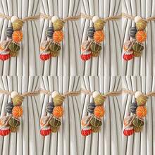 Handmade Fabric Cherry Curtain Tieback Rope, Cute Fruit Shape Window Curtain Holdback, Decorative Curtain Tie For Bedroom, Living Room, Farmhouse Home Window Decoration - Hawthorn Flower Lace-up - View 9