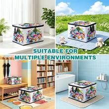Thickened Storage Bag, Foldable Clothing And Bedding Storage Bag, Dormitory Essential, Suitable For Blankets, Bedding, Wardrobe, Under Bed And Dorm Storage, Ideal For Moving, Laundry And Space-Saving Room Organization, Christmas Edition Premium Digital Print Pattern - Multi-color - View 6