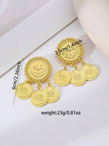 1 Piece Middle Eastern Women's Classic Sunflower Brooch Ladies Collar Pin Bridal Wedding Brooch Corsage, Clothing Accessory For Festivals Parties, - Gold - View 5