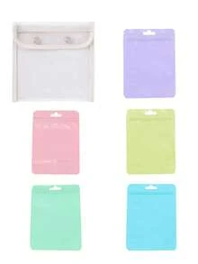 1pc Transparent Hair Tie & Hair Clip Storage Bag, Hair Accessory Organizer Bag - White - View 10