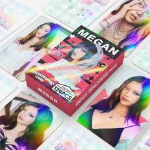 124pcs Single Style Celebrity Merchandise Series Holographic Photo Cards, Accessories, Collectible Cards With Storage Box, Decorative Postcards, Art Prints - B - View 5