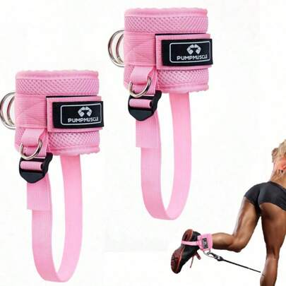 1 Çift Halat Antrenman Makinesi Bilek Kayışları, Çift D-Halkalı Kalınlaştırılmış Bilek Koruyucular, Glute Kickback ve Bacak Uzatma Egzersizleri İçin Uygun, Ayarlanabilir Spor Salonu Fitness Bilek/El Bileği Çift Kullanımlı Antrenman Aksesuarları