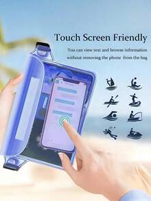 2/1pc PVC Waterproof Waist Bag, Summer Waterproof Phone Pouch, Essential For School Season, Suitable For Swimming And Water Parks - Multicolor - View 5