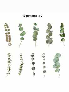 1 Pack 20pcs Vintage PET Eucalyptus Leaf Planner Decorative Stickers - DT091 - View 6