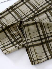 2pcs Men's Spring/Autumn Loose Plaid Pajama Pants, Plus Size, Mid-Waist, Home Wear, Can Be Worn Out - Multicolor - View 7
