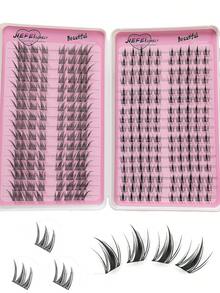 Large Capacity False Eyelashes, Realistic Segmented Single Cluster Eyelashes For Beginners, Natural Thin Dense Cartoon Style - View 8