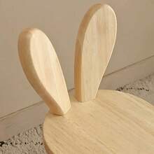 1pc Solid Wood Stool, Wooden Photography Prop, Creative Small Stool, Cute Rabbit Ear Solid Wood Stool, Simple Shoe Changing Stool, Modern Cute Animal Design Chair, Suitable For Room Decoration, Studio Photography Prop, Living Room, Bathroom, Kitchen, Classroom, Cute And Portable - Multicolor - View 4