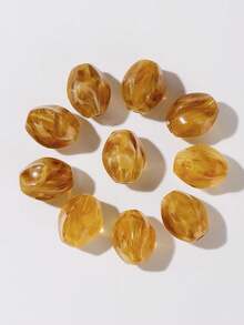 10pcs Amber Gradient Acrylic Irregular Beads DIY Accessories Suitable For Making Bracelets And Necklaces - Bead - View 1
