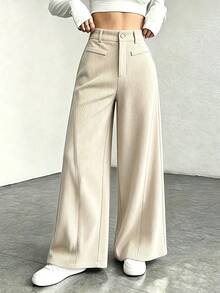 Women's Corduroy Long Pants, Suitable For All Seasons, Straight Leg Loose Fit Flattering, Casual Outdoor Pants - Apricot - View 2