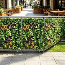1pc Artificial Plant Wall Fence, Outdoor Sun-Shading Barrier, Patio/Balcony Decor Greenery, Weatherproof Garden Partition Landscaping Tool - Green - View 8