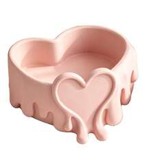 Romantic Heart-Shaped Jewelry Tray, Creative Cute Storage Dish, Girly Desktop Decor, Girly Jewelry Organizer Tray, Tray - Multicolor - View 5