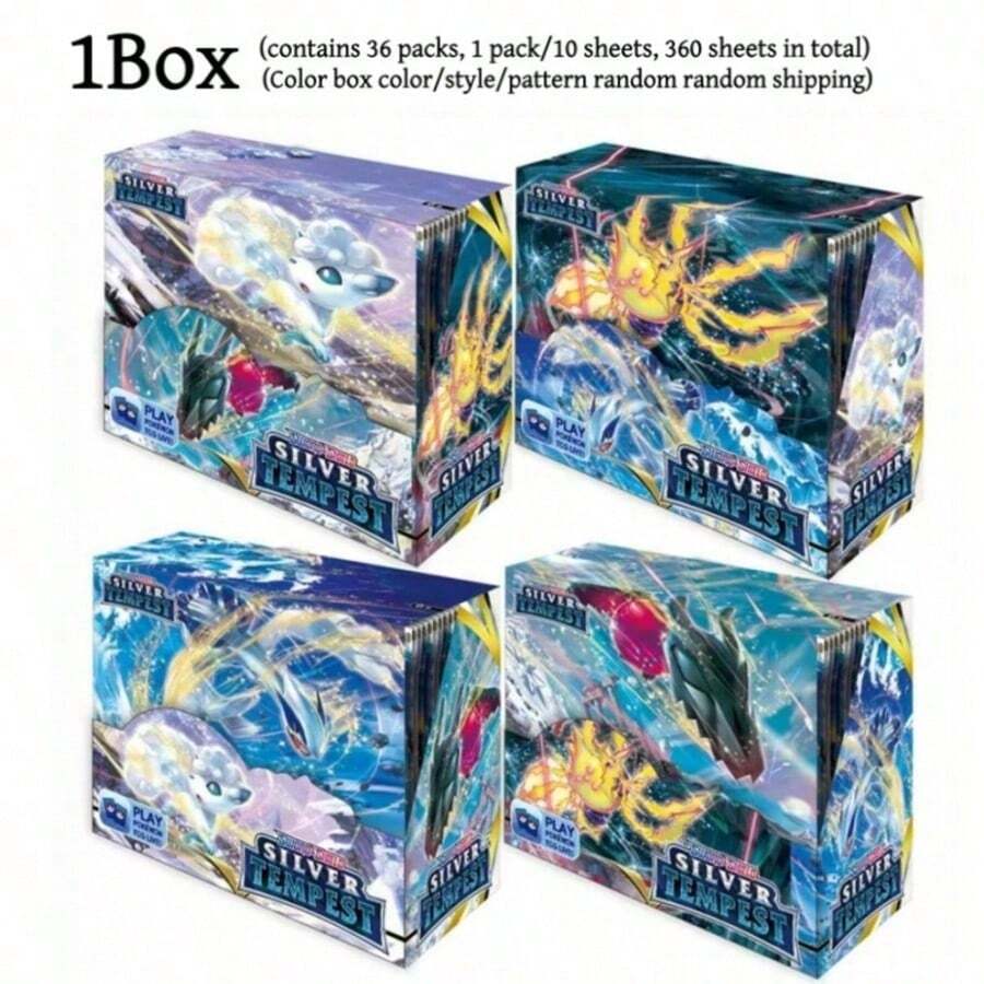 Splendor 1 Kotak Permainan Kartu Trading 360, Paket Booster Kartu, SILVER TEMPEST Versi Bahasa Inggris, 10 Kartu Per Paket, Total 36 Paket, Set Permainan Kartu Trading Koleksi, Mainan Kartu Koleksi Hobi, Hadiah Ulang Tahun, Liburan, Halloween, Koleksi Natal, Kartu Permainan Meja, Baru, Asli, Belum Dibuka, Cocok Untuk Pemain Kartu Untuk Memperluas Dek Pertempuran, Memenuhi Kebutuhan Pengumpulan Kartu Para Penggemar Koleksi (Warna/Gaya/Pola Kotak Dikirim Secara Acak) - MultiWarna - View 1