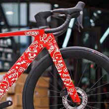 1pc Car Sticker Graffiti DIY Bicycle Sticker Bicycle Frame Top Tube Road Bike Motorcycle Fork Helmet Accessory Sticker Suitable For Bicycle Car Motorcycle Furniture Decoration Sticker - A - View 3