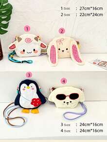 Custom Cute Cartoon Animal Shape Crossbody Bag,Sheep Rabbit Penguin Dog Novelty Nylon Messenger Bag,Adjustable Colorful Strap Shoulder Purse For Girls - Multicolor - View 6