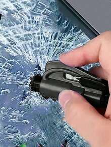 2-In-1 Emergency Seat Belt Cutter/Window Breaker Tool. Comes With Car Keychain And Mini Hammer. This Is An Escape Tool For Emergency Situations, Capable Of Easily Breaking Car Windows And Cutting Seat Belts. It Is Both A Portable Rescue Tool And An Emergency Hammer, Suitable For Use At Home, School, Or During Travel. Features A Cute Gothic And Y2K Style Design; The Hammer Part Is Equipped With 1 Hook For Hanging And Storage. - A - View 9