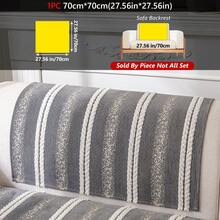 1Pc Anti-Scratch Striped Sofa Pad, Textured Woven Couch Cover, Pet-Friendly Non Slip Sofa Protector For Home Decor - Multicolor - View 35