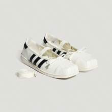 Adidas(ADIDAS) SUPERSTAR SQ BALLET JENNIE Collaboration Ballet Style Square Toe Casual Shoes LB3786 - White - View 7