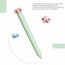Flower Head Creative Retractable 0.5mm Black Neutral Pen, Flower-Shaped, Fun Writing, Simple Healing Style, Suitable For Adult Writing, Note-Taking, Journaling, Art Enthusiasts - Multicolor - View 3