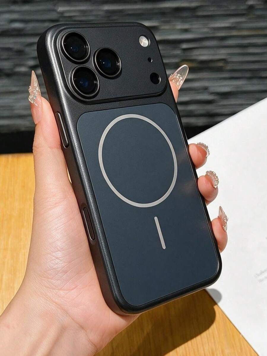 極簡金屬手機殼，相容 iPhone 18 Pro Max 17 Pro Air 16 15 14 13，超薄防震硬殼，內建玻璃鏡頭保護蓋