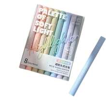 8pcs Morandi Color Soft Tip Markers, Large Capacity Leak-Proof, Multi-Purpose, Suitable For Notes, Journals, Doodles And Painting, Ideal For Students, Teachers And Office Workers, Back To School Essential - A - View 6