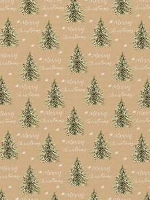 1 Roll Of Christmas Gift Wrapping Paper, Kraft Paper With Christmas Tree Pattern Design., 1 Roll Size: 43 Cm X 300 Cm,Perfect For Christmas Gift Wrapping,Decorating For Christmas Parties,Home Festive Decoration,DIY Craft,Festive Favour Wrapping - A - View 7