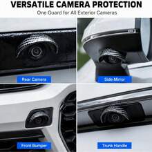 2/4pcs Car Camera Protective Cover, Rainproof, Fogproof, Anti-Glare, Highly Durable, 360° Panoramic Waterproof Sunshade, Car Camera Rain Protection Accessory, Enhances Visibility In Rainy Weather, Suitable For Most Sedans, Trucks And SUVs - Multicolor - View 4