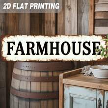 2D Flat, 1pc Farmhouse Metal Sign Wall Decor, Gentleman Style 3.9x15.7 Inches, Distressed White With Black Letters, Perfect For Kitchen, Living Room, Porch, Entryway, Farmhouse Theme, Farmhouse Decor (Random Style) - A - View 4