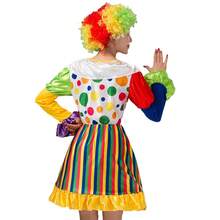 Adult Women's Colorful Spliced Clown Dress, Halloween Circus Cosplay Costume, Stage Performance Party Dress Up Skirt - Multicolor - View 8