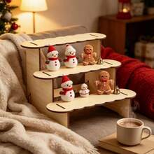 1pc Wooden Desktop Organizer Rack, Multi-Layer Design, Suitable For Home Storage And Display, Desktop Display Stand - Multicolor - View 2