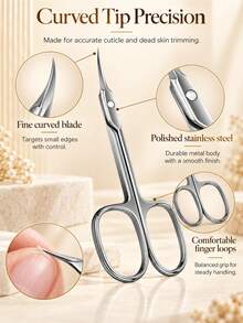1pc Russian Style Nail Clipper, Curved Tip Nail Clipper, Manicure & Pedicure Tool, Professional Stainless Steel Dead Skin Trimmer - Multicolor - View 4