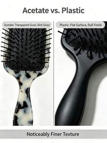 Acetate Air Cushion Hair Brush, Paddle Detangler Comb For Scalp Massage Wet Dry Hair - Multicolor - View 4