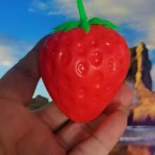 1pc Strawberry Building Block Handmade Squeeze Toy, Stress Relief, Venting, Prank, Squishy Toy - Multicolor - View 9