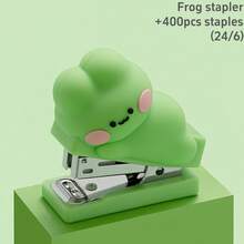 1 Set Stapler - Mini Doll Stapler 400pcs 24/6 Staples, Cartoon Bear Rabbit Duck Portable Animal Binder Cliper, Office Binding Tools, Back To School - Multicolor - View 11