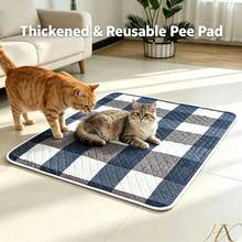 HaoX 2pcs, Washable Pet Pee Pad & Lint Roller Set, Thickened, Highly Absorbent, Scratch-Resistant, Reusable, Soft Comfortable, Minimalist Stylish Design, All-Season For Dogs Cats. Dog Cat Stuff Puppy Keep On She In Multifunctional Pet Waterproof Mat Carpet Foldable Storage Portable Living Room Bedroom Balcony Indoor Outdoor Pet Cushion Picnic Mat - one-size - View 4